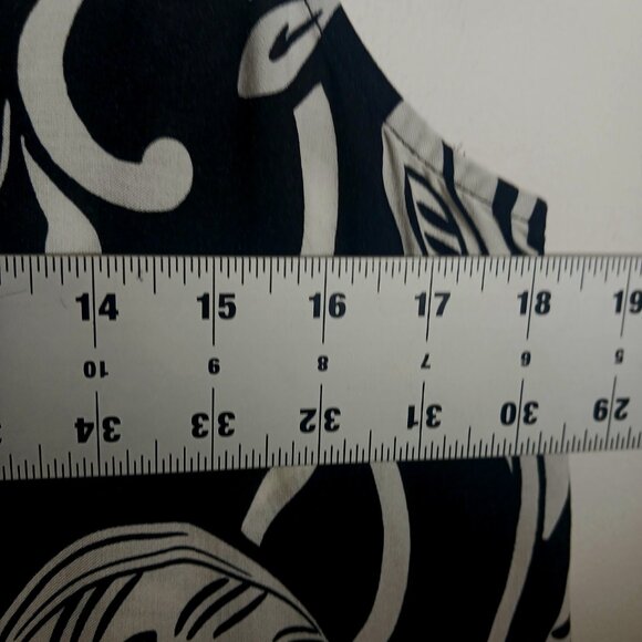 MSK, Black & White Paisley Sleeveless Maxi Dress, EUC, Beachy, Vacation, Boho - Picture 12 of 16